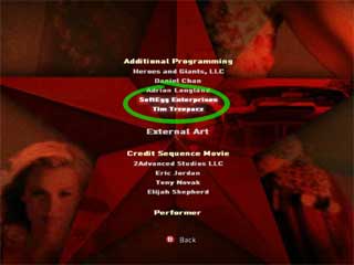 James Bond 007: From Russia with Love - Credits Screen. SoftEgg is prominently featured